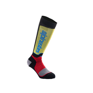 Alpinestars Youth Mx Plus Socks - Black Red Light Blue