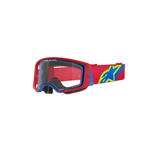 Alpinestars Supertech Corp Goggles With Clear Lens - Red/Blue