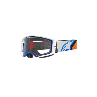 Alpinestars Supertech Corp Goggles With Clear Lens - Blue /Orange