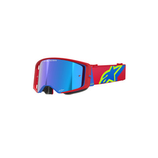 Alpinestars Supertech Corp Goggles With Mirror Blue Lens - Red/Blue