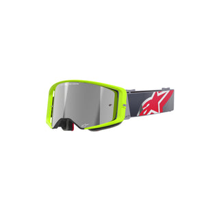 Alpinestars Supertech Corp Goggles With Mirror Silver Lens - Yellow Fluro Red