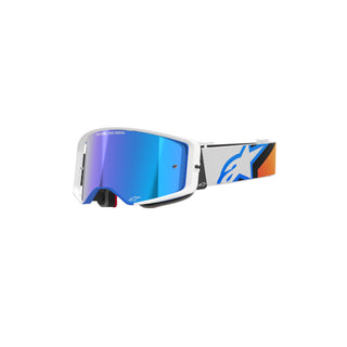 Alpinestars Supertech Corp Goggles With Mirror Blue Lens - Blue Orange