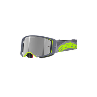 Alpinestars Supertech Stream Goggles With Mirror Silver Lens - Gray Fluro Yellow