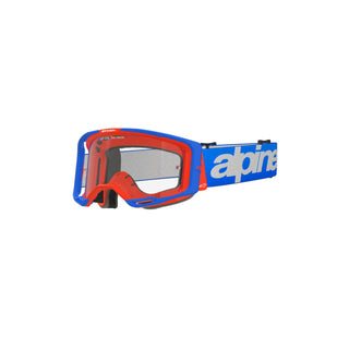 Alpinestars Vision 8 Wordmark Goggles With Clear Lens - Blue Orange