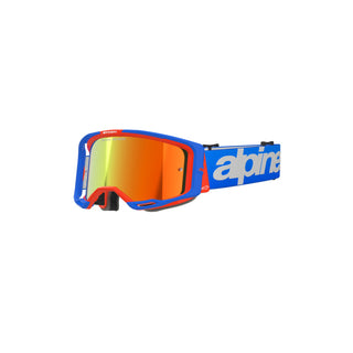 Alpinestars Vision 8 Wordmark Goggles With Mirror Red Lens - Blue Orange