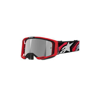 Alpinestars Vision 8 Luar Goggles - With Mirror Silver Lens - Red Black