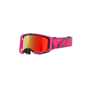 Alpinestars Vision 8 Corp Goggles With Mirror Red Lens - Pink