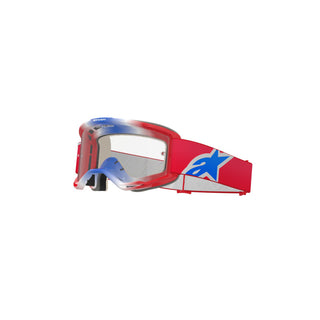 Alpinestars Vision 5 Corp Goggles Clear Lens - Red White Blue