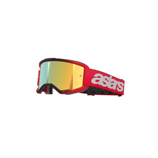 Alpinestars Vision 5 Blaze Goggles With Mirror Gold Lens - Red