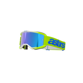 Alpinestars Vision 5 Blaze Goggles Mirror Blue Lens - Fluro Yellow Blue