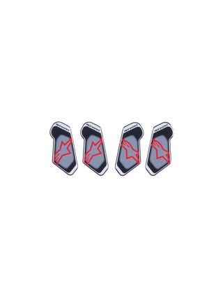 Alpinestars Resin Stikers Set For Rk-7 Knee Brace - Black/Red/White