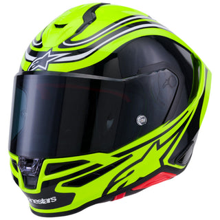 Alpinestars Supertech SR7 Zeal ECE06/DOT Full Face Helmet  Yellow Fluo/Black/White Glossy