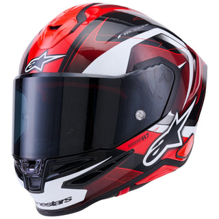 Alpinestars Supertech SR7 Kinetis ECE06/DOT Full Face Helmet  Black/White/Red Gloss