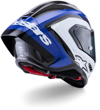 Alpinestars Supertech SR10 Arius ECE 22.06 Helmet - Black/White/Blue - MotoHeaven
