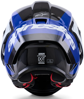 Alpinestars Supertech SR10 Arius ECE 22.06 Helmet - Black/White/Blue - MotoHeaven