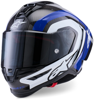 Alpinestars Supertech SR10 Arius ECE 22.06 Helmet - Black/White/Blue - MotoHeaven