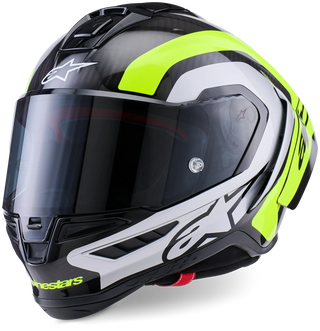Alpinestars Supertech SR10 Arius ECE 22.06 Helmet - Black/Silver/Yellow - MotoHeaven
