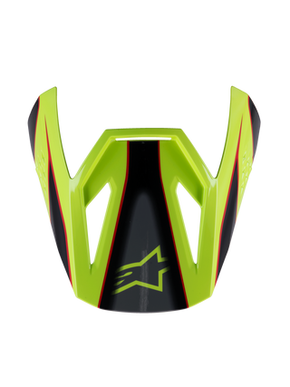 Alpinestars SM3 Youth Fray ECE06 Visor - Red Fluro-Yellow Black