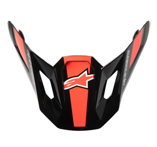 Alpinestars SM7 ECE06 Rise Helmet Visor  - Black/Silver/Fluro-Red/Glossy