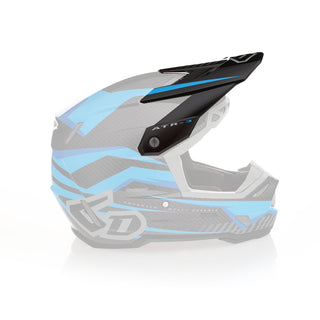 6D ATR-3 Rival Series Helmet Peak - Gloss Cyan