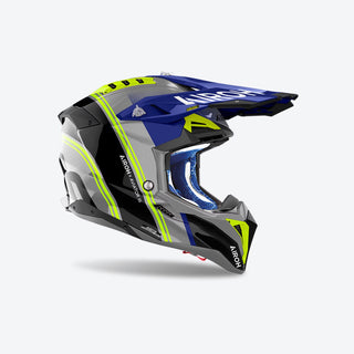 Airoh Aviator 3 Hima Full Face Helmet - Blue Gloss