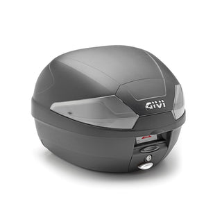 GIVI Monolock Topcase 29L Tech - Black/Clear - Includes Universal Plate