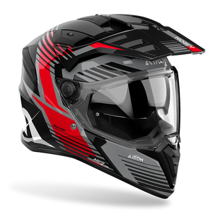 Airoh Bandit Spicy Full Face Helmet - Red Gloss