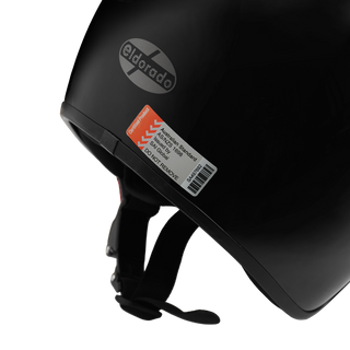 Eldorado EXR Open Face Helmet(No Stud) - Gloss Black