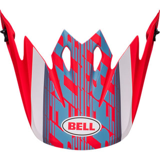Bell MX-9 MIPS Offset Helmet Peak - Matte Metallic Blue / White