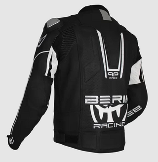 Berik Apex Leather Jacket - Black/White