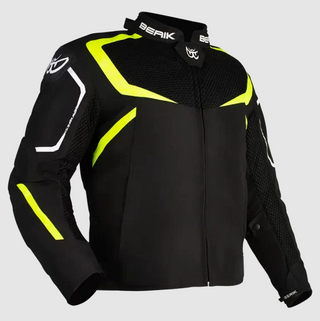 Berik 4 Seasons Leather Jacket - Black/Hi-Viz