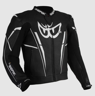 Berik Monza Leather Jacket - Black/White
