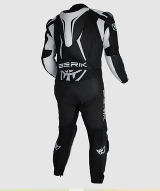 Berik Mugello Leather Race Suit - Black/White