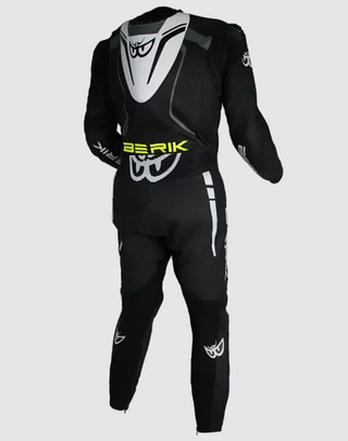 Berik Sicly Leather Race Suit - Black/Hi-Viz