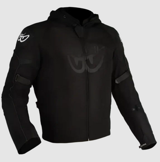 Berik Star Hoodie Leather Jacket - Black