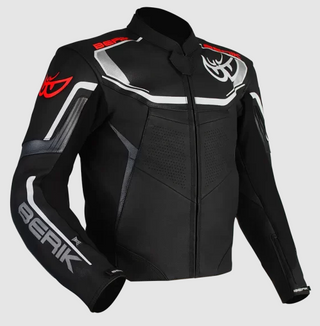 Berik Strada Leather Jacket - Black/White