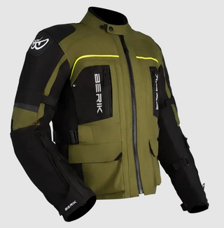 Berik Transformer Leather Jacket - Black/Green