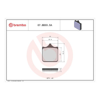 Brembo Prime Brake Pad Sinter Front 07BB33SA