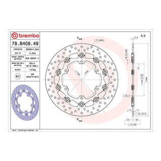 Brembo Prime Brake Disc Serie Oro Front 78B40849
