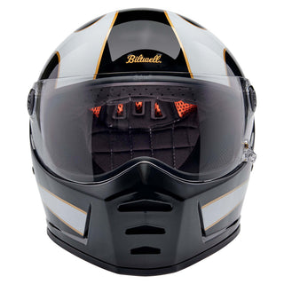 Biltwell Lane Splitter ECE 22.06 Helmet - Gloss Black/White Flames