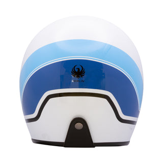 Merlin Blackbird Jet Aero Stripe Open Face Helmet - White