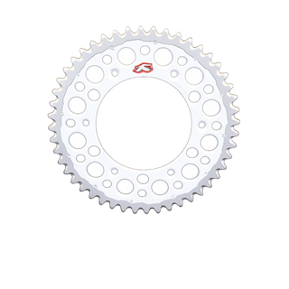 Renthal MX Twinring Grooved Rear Sprocket 49T 520 Pitch - Silver (1230-520)