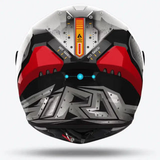 Airoh Connor Bot Full Face Helmet - Gloss Red/Grey/Black