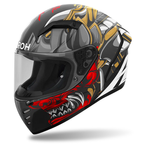 Airoh Connor Samurai Full Face Helmet - Matt Red/Grey/Black