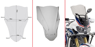Givi Windscreen Smoked - Honda CRF1000L Africa Twin 16-19 / ADV Sports 18-19