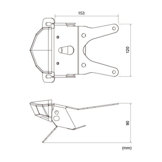 DRC Tail Light & Plate Holder Edge 2 Alloy CRF250L-16 - Smoke Lens