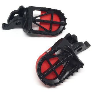 DRC Footpeg Motard With Slider CRF250/45002-,CRF150R07-,CR125/25002-, CRF250L,CRF450L - 50mm CrMo Black
