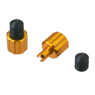 DRC Valve Caps With Remover Gold - 2 PCS