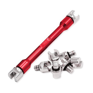 DRC Mini 4.0-6.2Mm Red Pro Spoke Wrench W / Replaceable Tips