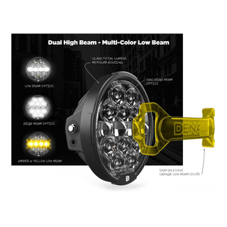 Denali HD Road Glide Head Light Packaged Kit